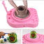 Pottery Wheel, Pottery Studio, Craft Kit, Artist Studio, Ceramic Machine with Clay, Educational Toy for Kids Beginners (Pink)