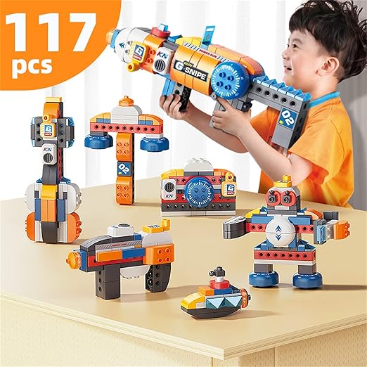 DIY Creative Building Block Gun - Large Particle Assembly Toy for Boys - Children's Model Gift