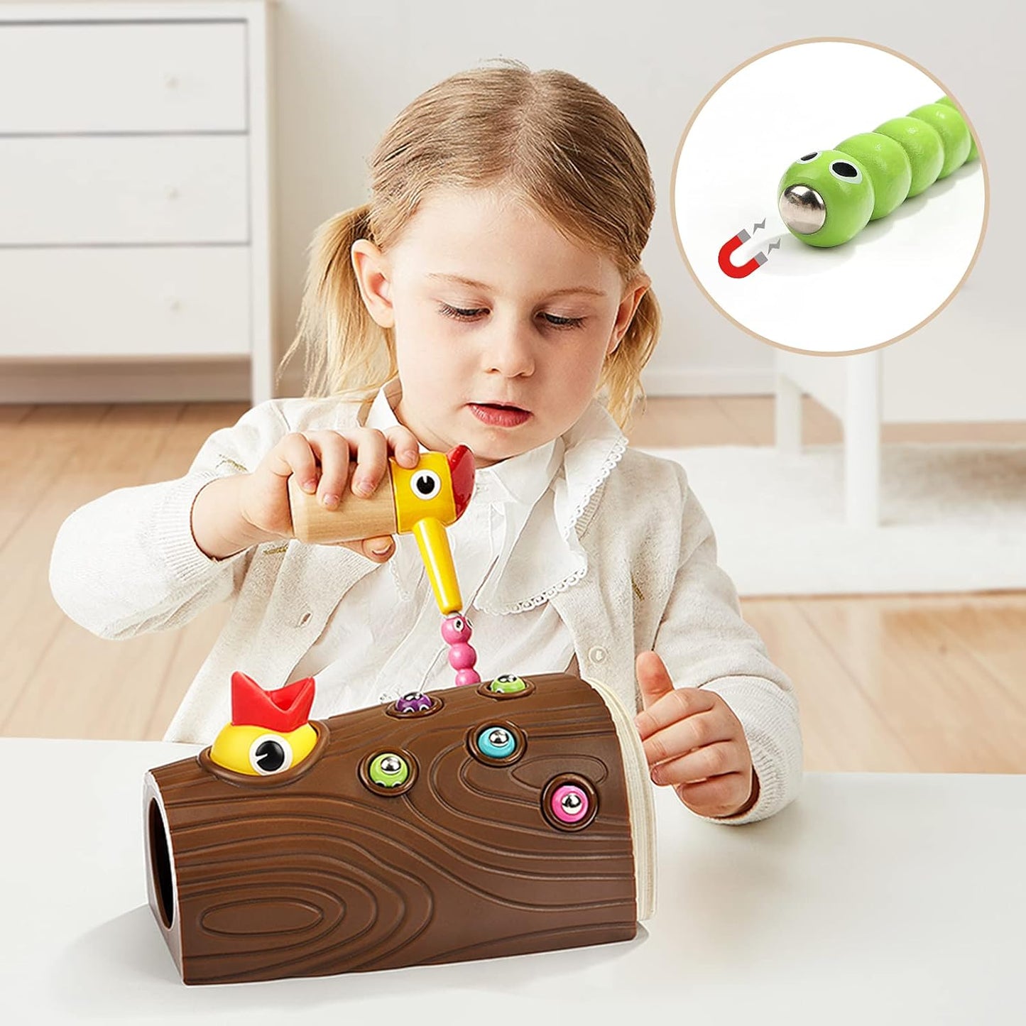 Montessori Bird Game 2-year-Old, Toddler magnet toy, Montessori Bird Playset, Fine Motor Skills Development for Boys and Girls - Toyigo