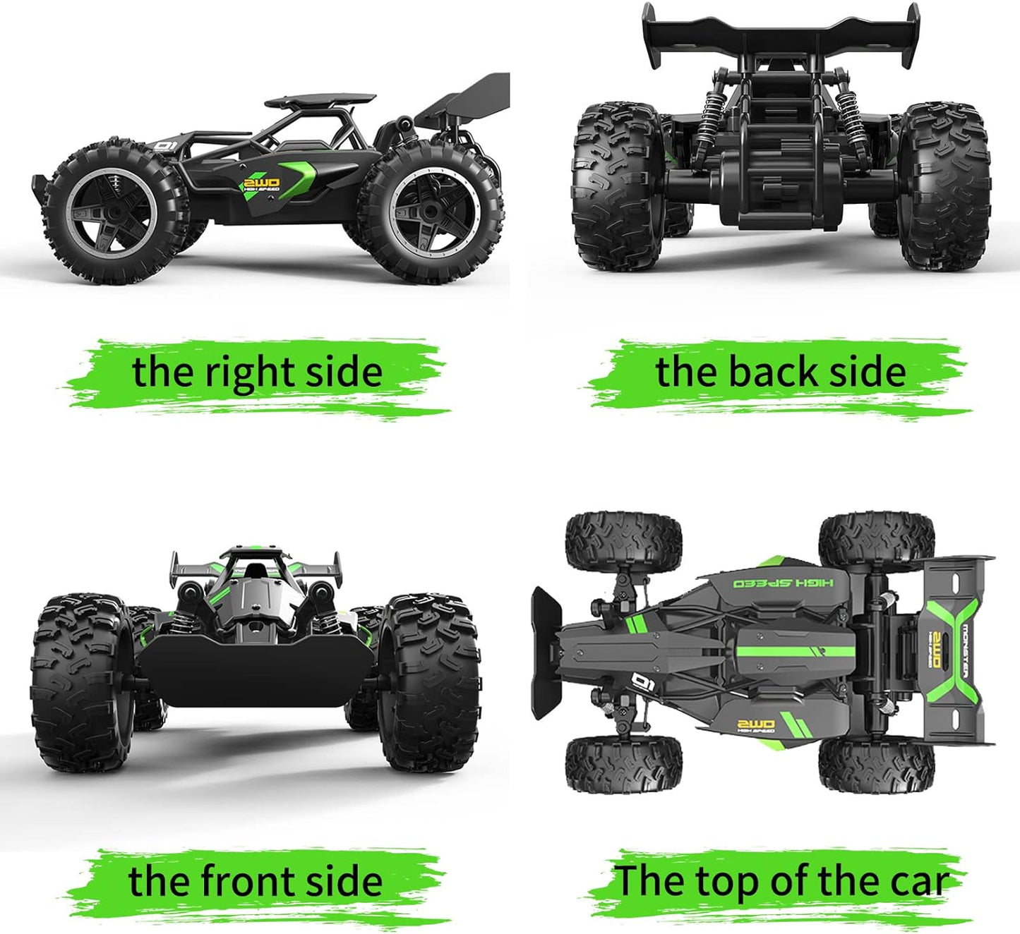 Remote Control Car, Cross-border 2.4G RC racing car, 1:18 bigfoot off-road RC vehicle, Bigfoot off-road vehicle for children, Charging remote control racing car, High-speed RC truck for kids