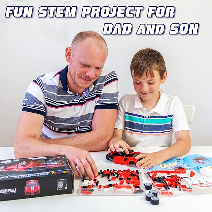 Stem Building Toys for 7-10 Year Old Boys & Girls - 306pcs RC Car Building Block Set - STEM Building Toys for Boys & Girls Ages 6 8 12 - Great Remote Control Car Birthday Gift for Kids