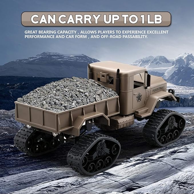 RC Truck, Hobby Toys Military Truck Off-Road Sport Cars 4WD 2.4Ghz Rock Crawler Vehicle, Terrain Vehicle with Wi-Fi HD Camera Gift For Kids - Toyigo