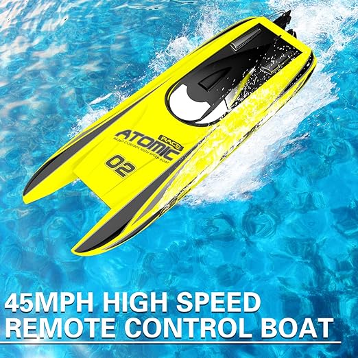 Rc Speed Boat, Dual Shape Rider RC Boat, High Speed Electronic Remote Control Boat for Kids, Remote Control Boat For Pools & Lakes, Fast Remote Control Boat - Toyigo