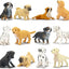 12PCS Mini Dog Figurines Playset, Realistic Detailed Plastic Puppy Figures, Hand Painted Emulational Tiny Dogs Animals Toy Set, Cake Toppers Christmas Birthday Gift for Kids Toddlers