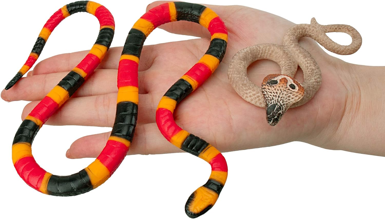 Snake Figures, Safari Animal Figurines, 8PCS Snake Figures, Realistic Jungle Animals Toy Set, Halloween Fake Snake with Cobra Python Figure, Prank Props Scary Snake Christmas Birthday Tricky Toy Party Favor - Toyigo