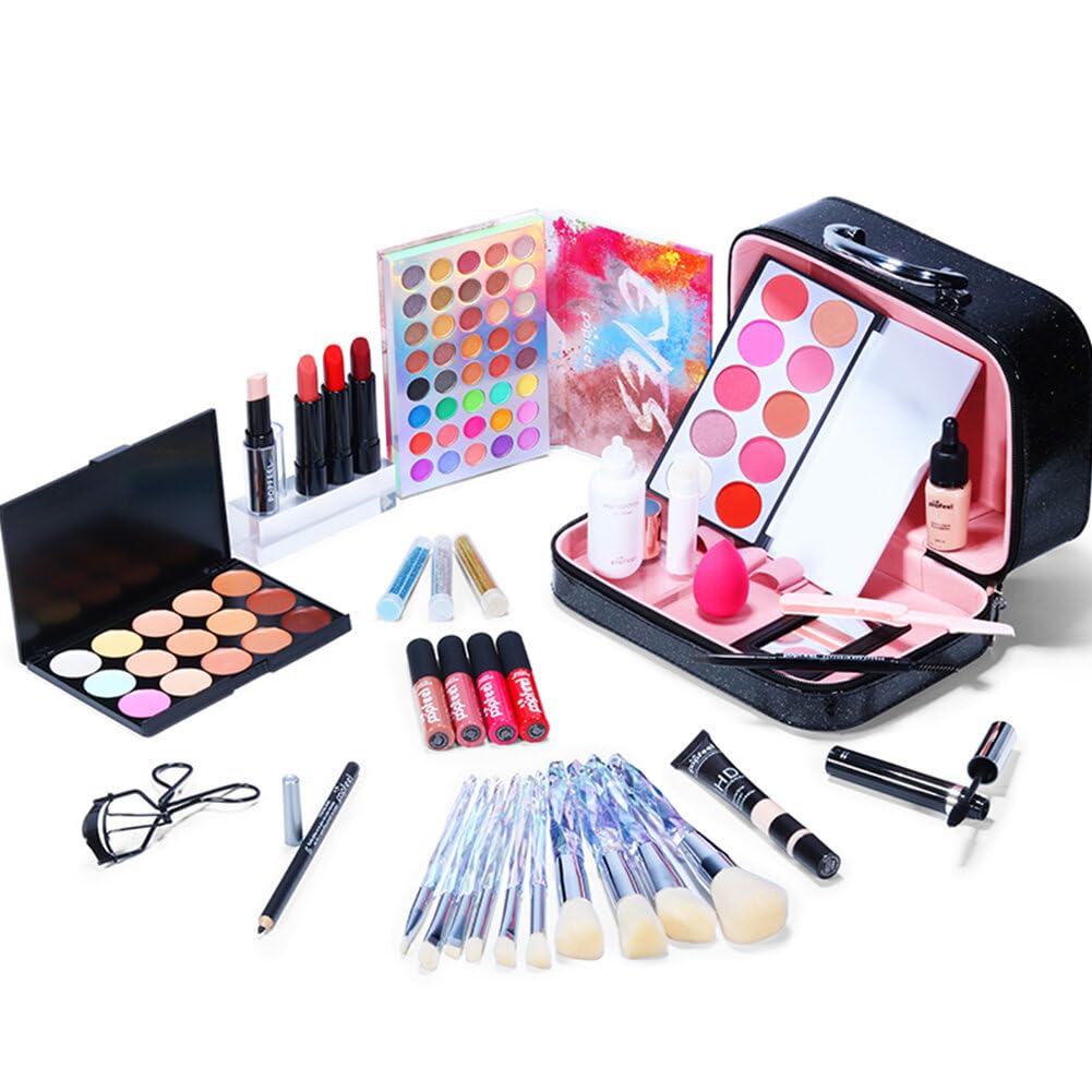 Makeup Kit, Multi-Purpose Full Kit Professional Makeup Sets for Women Girls, Teenagers Beginner Portable Cosmetics Set for Mother?s, Day with Lipsticks Eyebrow Pencil Brushes Lip Gloss ?34Pcs?