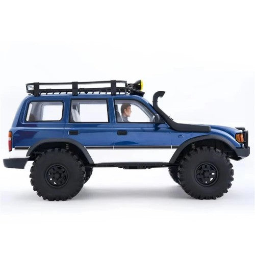 1/10 2.4G 4WD Brushless RC Car for TOYOTA Land Cruiser LC80 RS | Remote Controlled Locking Differentials, Two Speed Portal Axles, LED Light | Vehicles Models Toys - Blue
