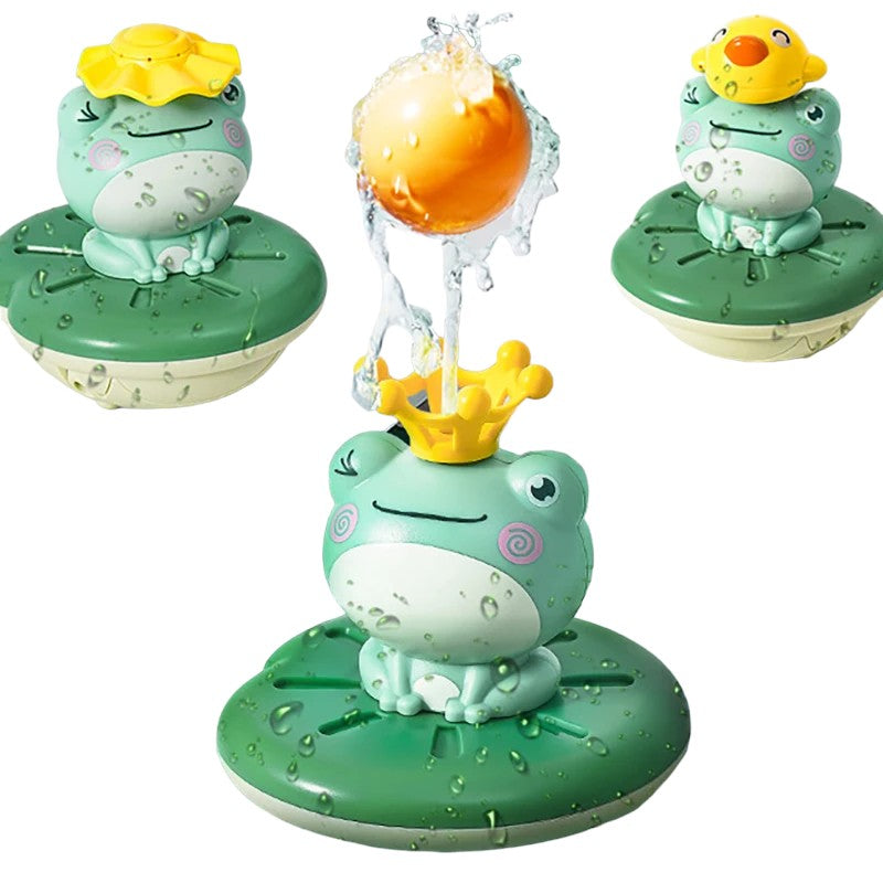 Baby Bath Toys, Frog Sprinkler Shower, Electric Spray Water Floating, Baby Bath Frog Toy, swimming turtle toy, Age 3 to 8 Sprinkler Bath Toys, Water Spraying Squirt Toy - Toyigo