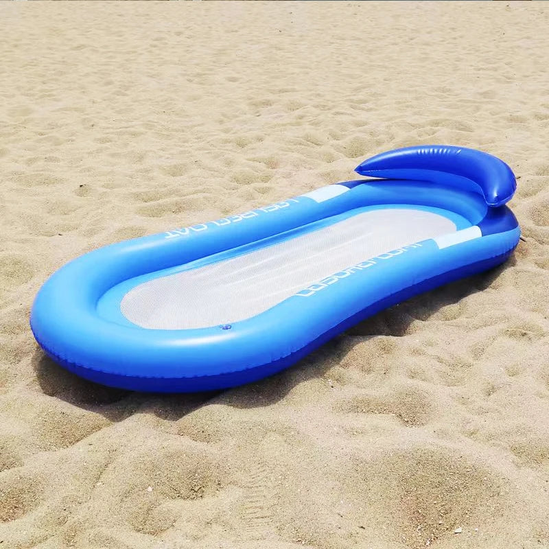 Inflatable Pool Lounger Float, Swimming Ring Kids Big Float Toy, Swim Tube Chair Pool Float, Inflatable Women Air Mattress, Water Hammock Swimming Ring - Toyigo