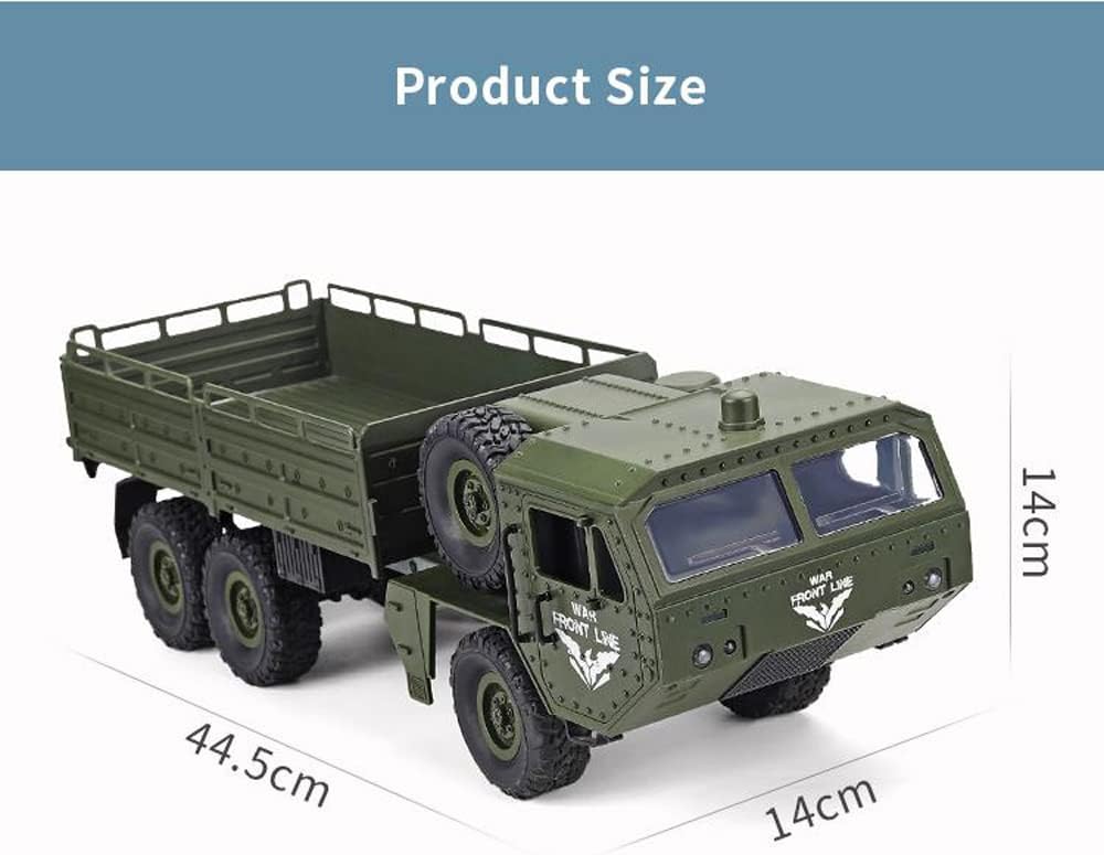 1:16 Scale 4WD Military RC Rock Crawler Truck - 2.4G Off-Road Remote Control Vehicle