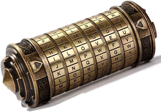 Cryptex Puzzle Box with Hidden Compartments ? Unique Romantic Gift for Her, Him, Girlfriend on Anniversary, Valentine's Day, and Birthday