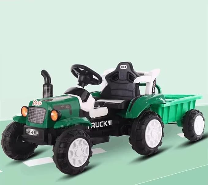 12V Kids Ride-On Truck - Remote Control Six-Wheel Mini Tractor for Outdoor Fun