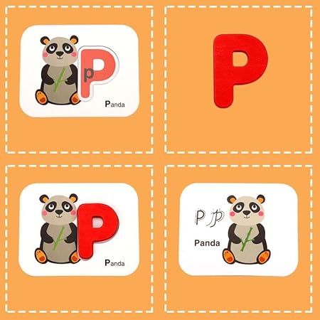 Flash Cards Early Education - Cognitive Card English Alphabet Flashcards for Kids