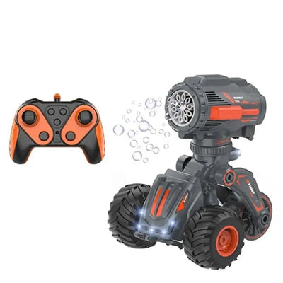 Electric Rotate Deformation Car Toys - 2-in-1 Interchangeable Toy Bubble Gun