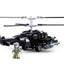 Apache Fighter Helicopter Building Blocks Set - Small Particle Assembly Model for Boys - Perfect Plug-in Toy Gift