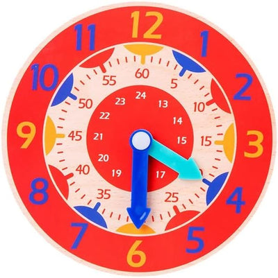 Wooden Clock Children Toys, Clock learning teaching aids primary school students kindergarten recognize Children Early Preschool Teaching Resources