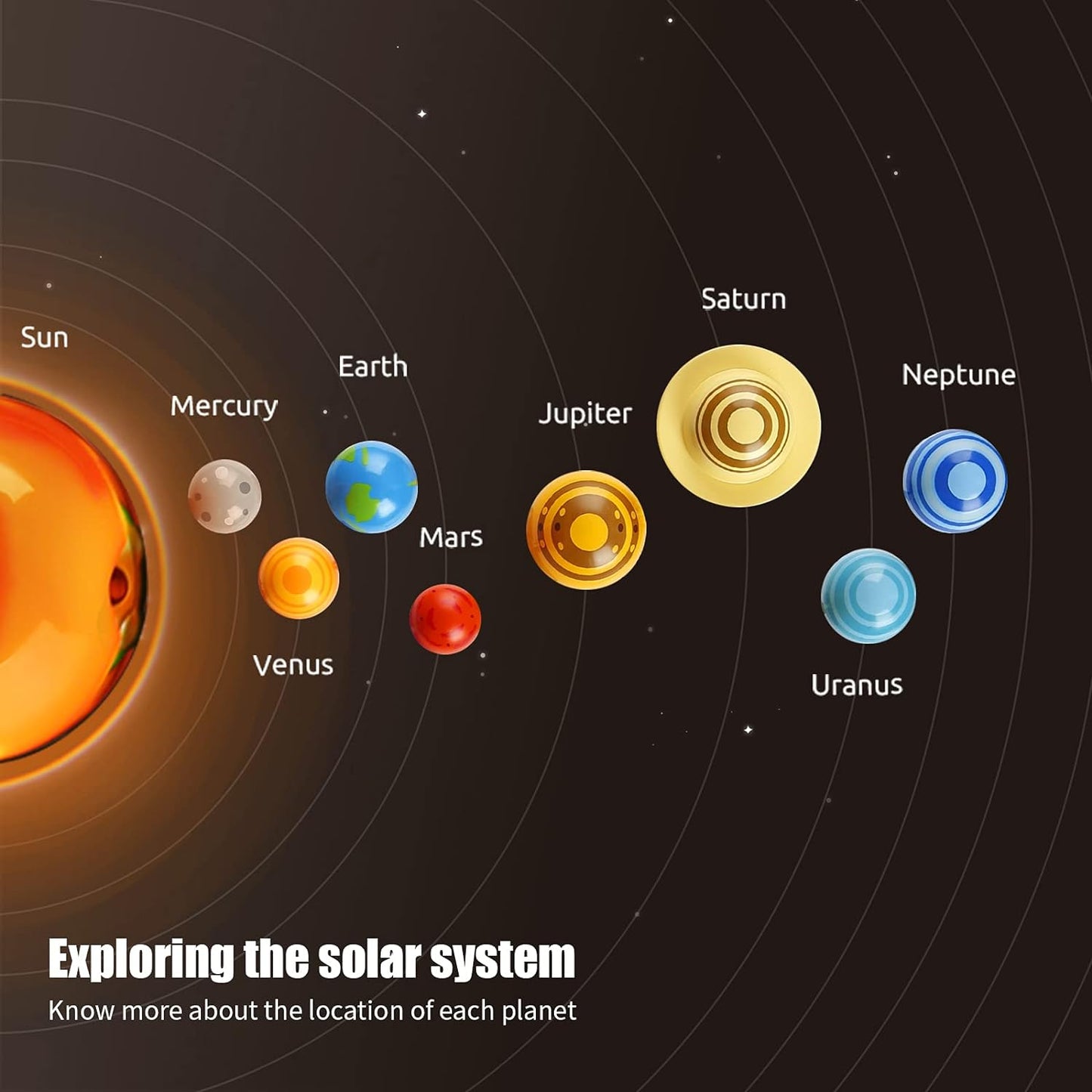 Solar System Model Kit, 8 Planets for Kids Solar System Toys 3-5, Talking Solar System Project Kit  for Kids