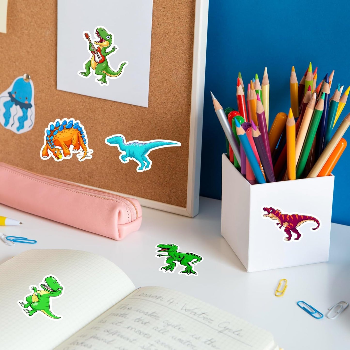 105PCS Dinosaur Stickers, Cute Dino Stickers for Kids, Dinosaur Stickers for Water Bottles, Teacher Reward Stickers, Dinosaur Party Favor Supplies