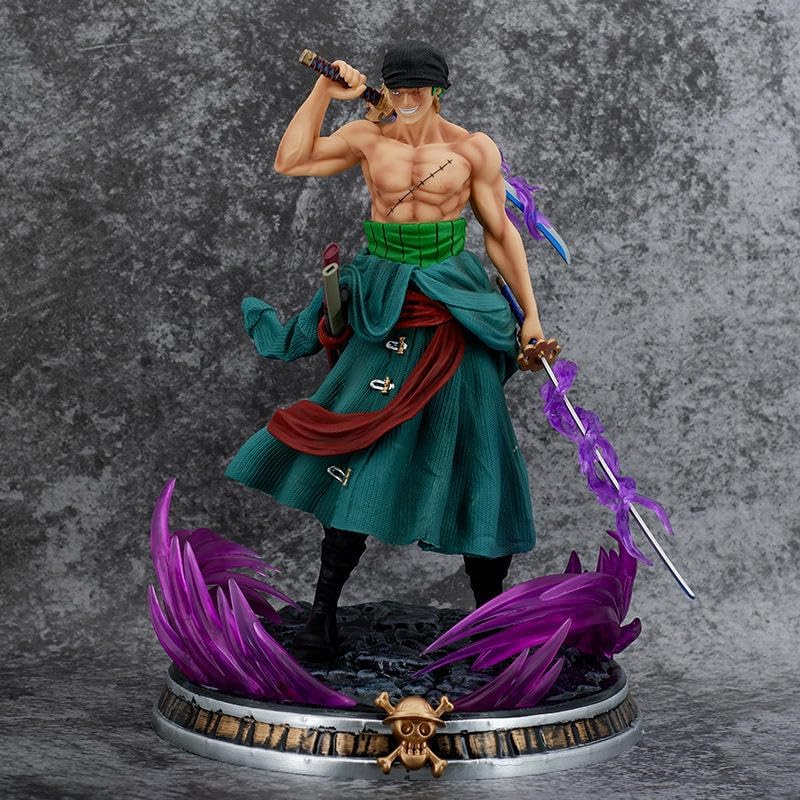 Zoro Action Figure, One Piece Zoro Collectible Figure, Three Swords Zoro Anime Character Statue, Roronoa Zoro PVC Action Figure