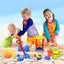 Beach Toys, 19 Piece Sand Toys Set Kids Sandbox Toys, Includes Water Wheel Beach Tool Kit, Bucket Watering Can Molds Sand Toys Mesh Bag for Travel, Beach Toys for Kids Ages 3-13