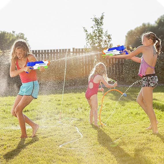 Water Guns for Kids Adults - 2 Pack Squirt Guns for Kids, 400CC with Long Range - Ideas Gift Toys for Summer Swimming Pool Beach Outdoor Water Fighting Toy for Boys Girls