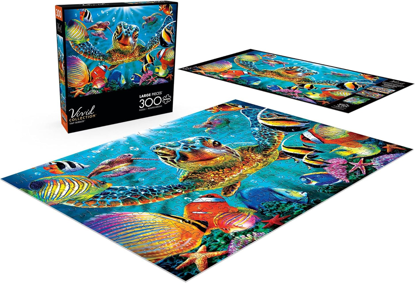 1000-piece jigsaw puzzle large pieces, Vivid Collection Tiny Bubbles 300-piece puzzle, Large piece puzzle Tiny Bubbles, Vivid Collection puzzle 300 pieces