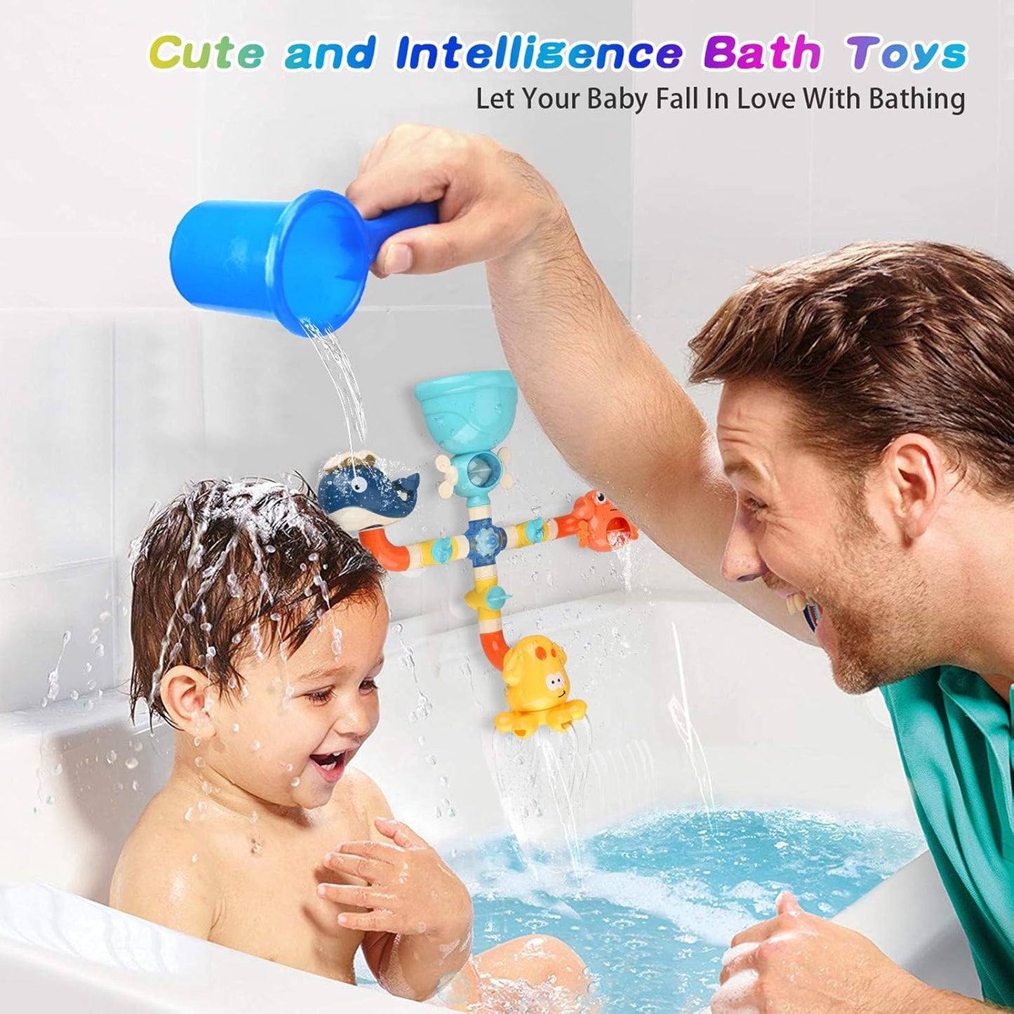 Fun Bath Toys for Toddlers, Ideal for 3-5 Year Old Boys and Girls, Engaging Bathtub Playthings