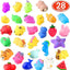 28 Pack Mochi Squishy Toys - Kawaii Cat Squishys Slow Rising Animals - Party Favors, Goodie Bag, Birthday Gifts, Mini  Stress Reliever Toy Pack