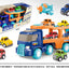 Double-Decker Transport Vehicle with Sound & Light, Includes Pull-Back Airplane & Car, Perfect Gift for Boys (Large)