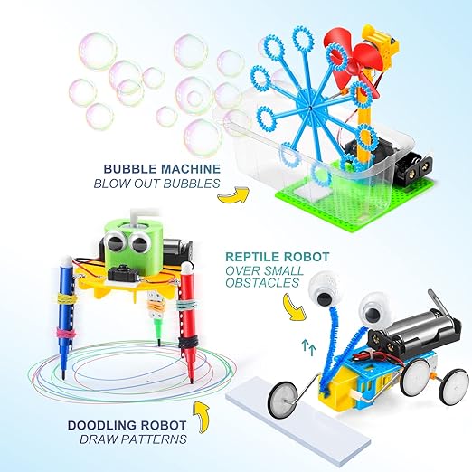 STEM Robotics Kit, Science Experiments for Kids Age 8-12 6-8, Toy for 8 Year Old Boy Gifts, STEM Toys for Boys Craft Projects 8-10, Engineering Build Robot Building Kits for Girls 5 6 7 9 10 11 12 +