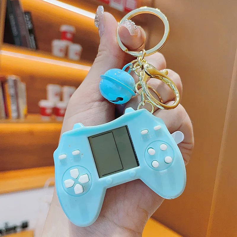 Retro Mini Russian Blocks Game: Handheld Console Keychain,  Nostalgic Puzzle Toy Pendant, Blocks Game Console Pendant, Nostalgic Game Keychain, Mini Russian Game Keychain - Toyigo