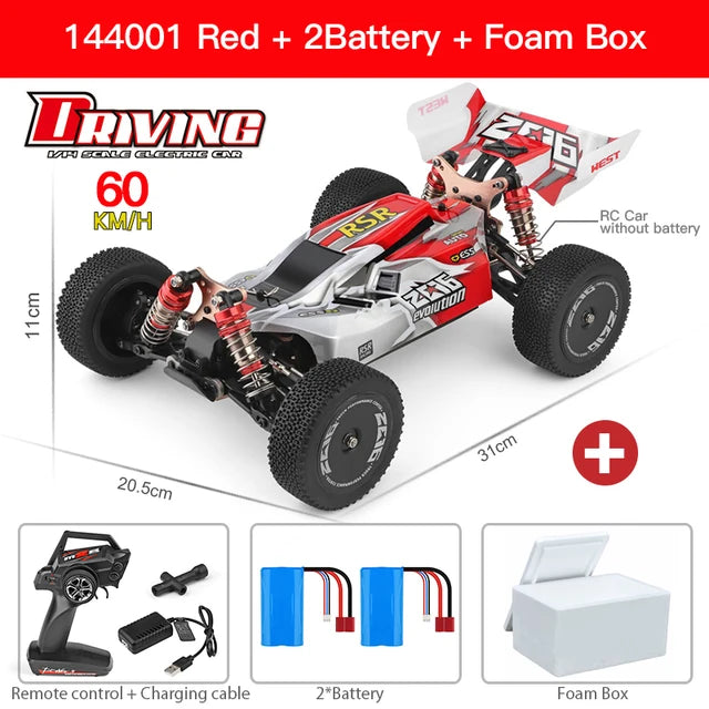 RC Cars, 75KM/H Remote Control Car, Fast RC Cars with 2 Batteries RC Buggy Off-Road Drift Car, 2.4G RC Car Brushless 4WD Electric High Speed Off-Road Remote Control Drift Toys - Toyigo