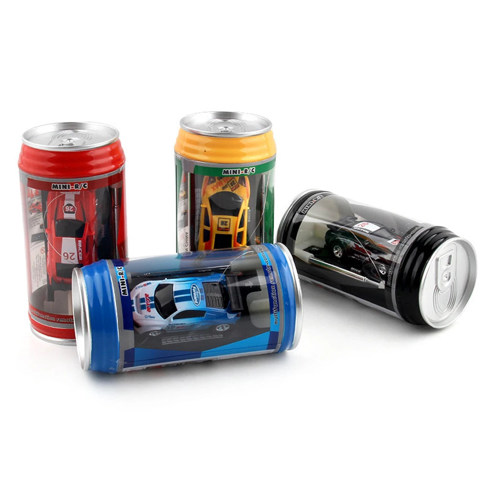 RC Car Can Box, Remote Control Car with Roadblocks Mini Can Remote Control Car Coke Cans Design Creative Simulation Racing Car Toy - Toyigo