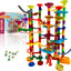 Marble Run, 200pc Building Set & Glow in The Dark Glass Marbles, Build Large Roller Coaster Tracks & Racing Circuit Runs,  STEM Toy Track Builder Kit, for Boys & Girls, for Kids Ages 8-12