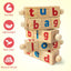 Wooden Reading Blocks Short Vowel Rods Spelling Games, Flash Cards Turning Rotating Letter Puzzle for Kids, Site Words Montessori Spinning Alphabet Learning Toy for Preschool Boys Girls - Toyigo