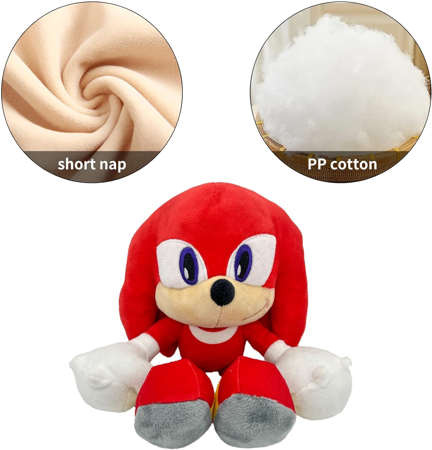 Movies & Tv soft toys, Moptrek hes Sonic 2 Plush Toy, The Hedgehog Movie Sonic Plush Toys,  Knuckles Shadow Tails Plush Doll Toys, Gifts for Boys and Girls (Knuckles)