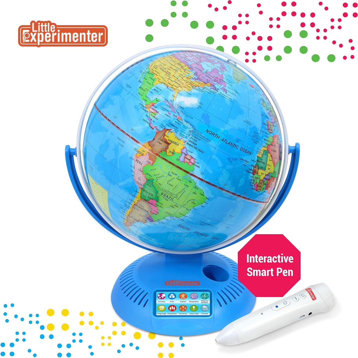 Interactive Globe For Kids, Talking Globe with Smart Pen, Educational World Globe for Children, Learning Globe For Kids, Smart Pen Interactive Globe, Globe With Voice Features For Kids - Toyigo