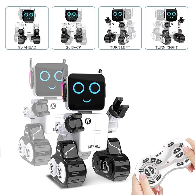 Robot Toy for Kids, Intelligent Interactive Remote Control Robot with Built-in Piggy Bank Educational Robotic Kit Walks Sings and Dance for Boys and Girls Birthday - Toyigo