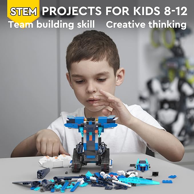 Robot Building Toys for 8 9 10 11 12 13 14 Year Old Boys Girls Kids Gift Idea (477 Pieces), Remote Control & APP Programmable Robot Kit Boy Toys Building Set - Toyigo