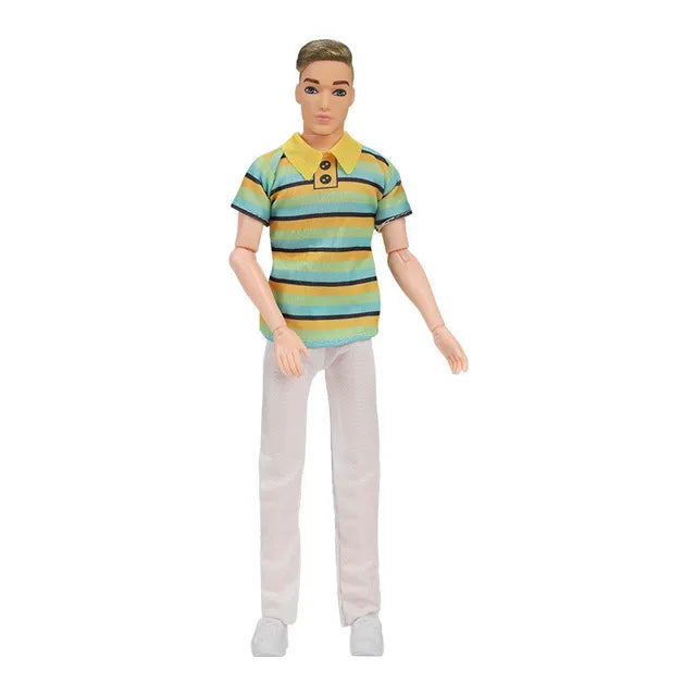 Handsome Boy Dolls,30cm Fashion Ken Doll, Dress Up Toys with Clothes Suit, Full Set 1/6 Multi Jonts, Movable Boyfriend Dolls - Toyigo