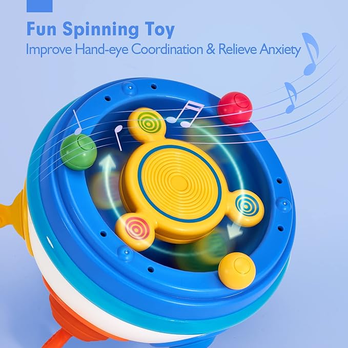 Montessori Toys for Kids, Toddler Sensory Toys Pop Fidget Toys Spinning Baby Toy for 1 Year Old Gifts Early Development Toy for Toddlers 1-3 Baby Toys 12-18 Months Kids - Toyigo