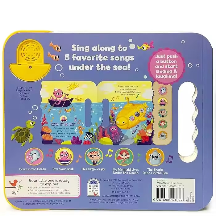 Splish, Splash, Sing & Laugh: 5-Button Interactive Sound Book for Kids, Early Learning with Fun Songs (Early Bird Edition)