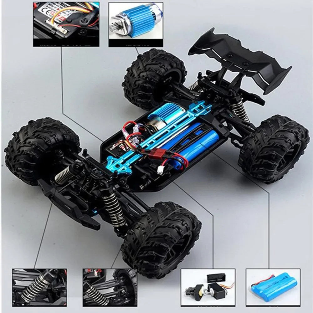 RC Truck Cars, 1:16 Scale Large RC Cars, 50km/h High Speed RC Cars Toys, 2.4G 4WD Off Road Monster Truck, Remote Control Car  for Adults and Kids - Toyigo