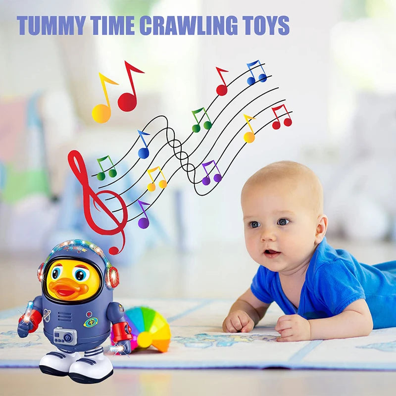 Baby Duck Toy, Musical Interactive Toy, Electric Toys, with Lights and Sounds,Dancing Robot with Space Elements Designed for Infants,Babies,Kids - Toyigo