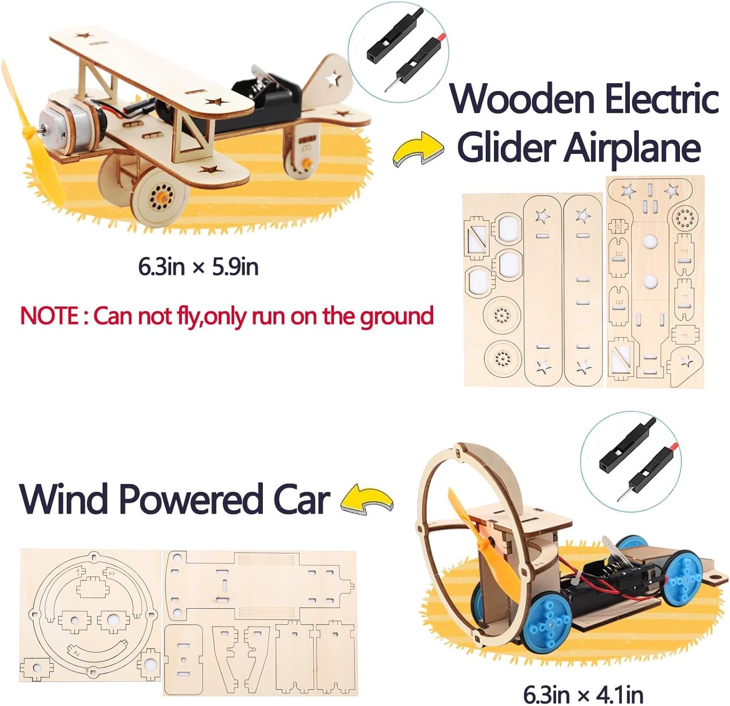 Solar Power & Electric Engineering Kit, Perfect STEM Toys, DIY Kits Puzzles for Kids 8-12-14, Science Kits for Kids, Gift for Teens Boys Ages 8-13 & School Projects - Toyigo