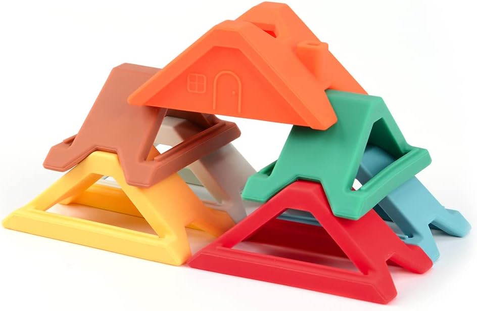 Building Block Toy - Unique Shaped Design House  ? Safe & Fun Stacking Blocks for Kids