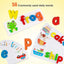 Read Spelling Learning Toy, Wooden Alphabet Flash Cards Matching Sight Words, ABC Letters Recognition Game Preschool Educational Tool Set, For 3 4 5 Years Old Girls and Boys Kids