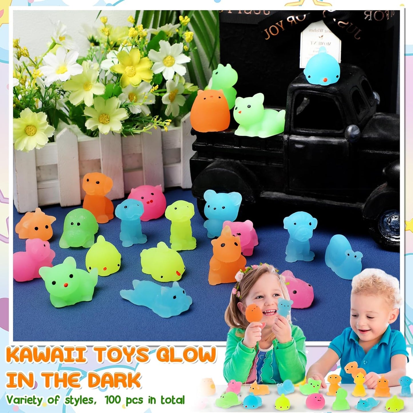 Luminous Animal Dumplings & Dinosaur Squeeze Toys ? Cute Stress Relief Gifts for Kids, Perfect for Easter Baskets & Birthday Party Favors