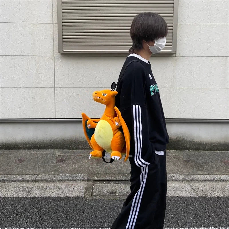 Cute Pokemon, Anime Plush Bag, Kawaii Stuffed Plush, Charizard Cosplay Props Soft Japanese Style Schoolbag  Christmas, birthdays Gifts for Kids - Toyigo