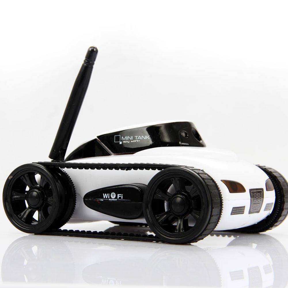 Mini WiFi RC I Spy Tank Car with 0.3MP Camera - 4CH Remote Control Robot for iPhone and Android